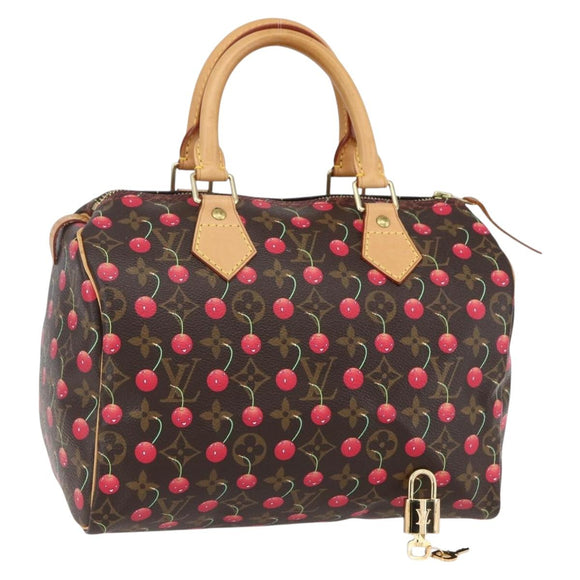 LOUIS VUITTON Monogram Cherry Speedy 25 Hand Bag M41528 LV Auth 154626SAV