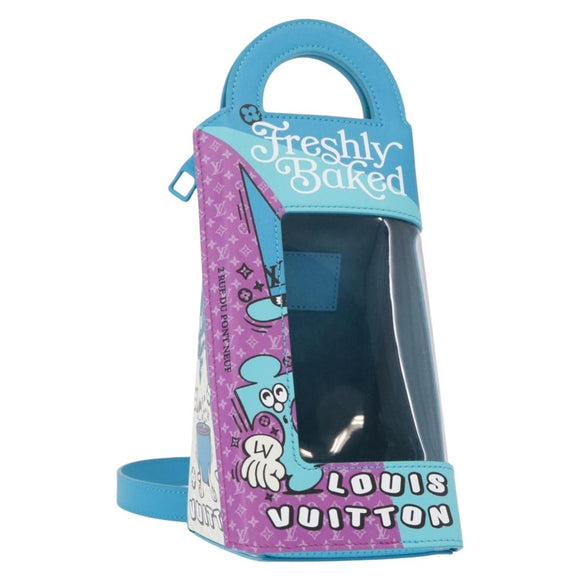 LOUIS VUITTON Monogram Sandwich Box Hand Bag Blue M82029 LV Auth 154627SM