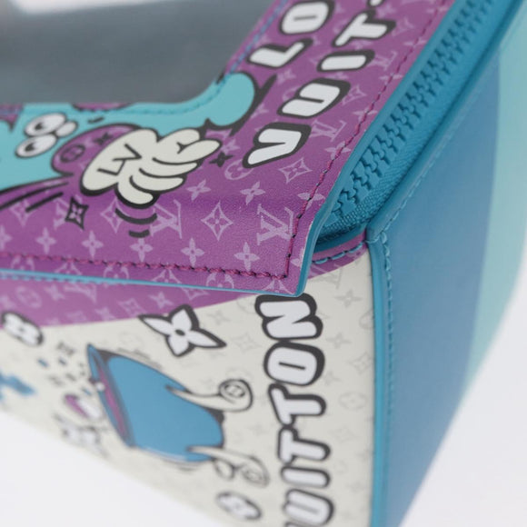 LOUIS VUITTON Monogram Sandwich Box Hand Bag Blue M82029 LV Auth 154627SM