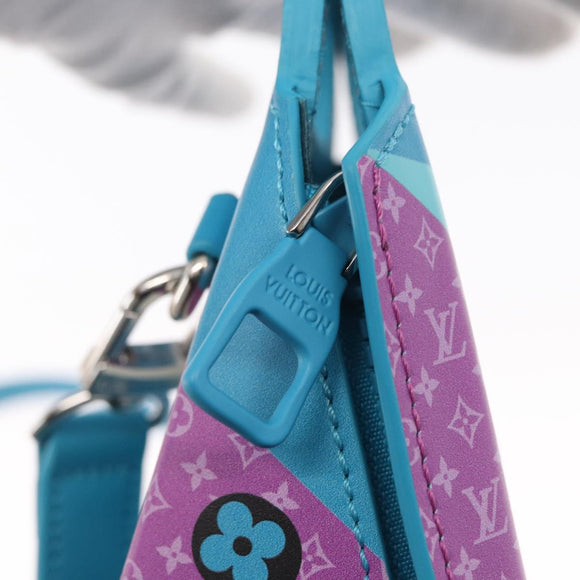 LOUIS VUITTON Monogram Sandwich Box Hand Bag Blue M82029 LV Auth 154627SM