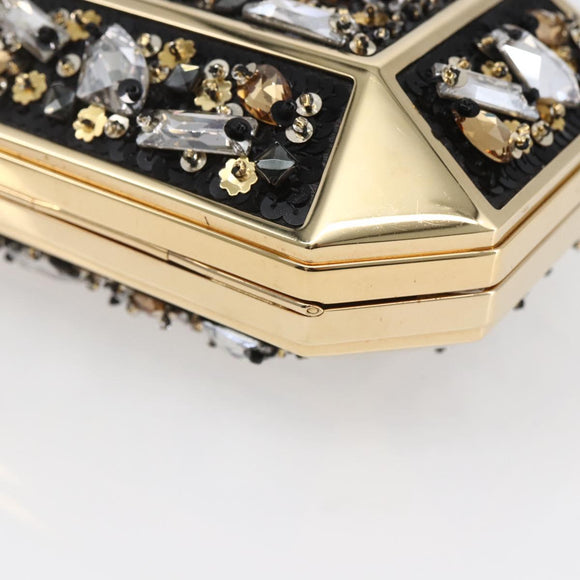 LOUIS VUITTON Beads Minodiere Shoulder Bag metal Gold LV Auth 154628SM