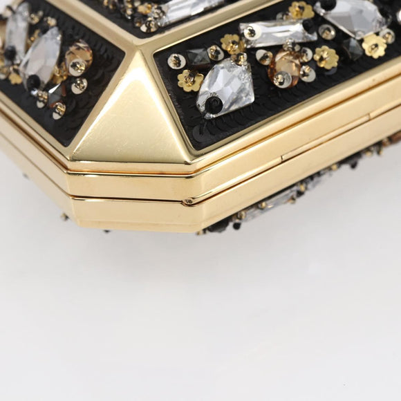 LOUIS VUITTON Beads Minodiere Shoulder Bag metal Gold LV Auth 154628SM