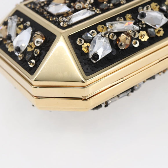 LOUIS VUITTON Beads Minodiere Shoulder Bag metal Gold LV Auth 154628SM