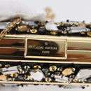 LOUIS VUITTON Beads Minodiere Shoulder Bag metal Gold LV Auth 154628SM-9