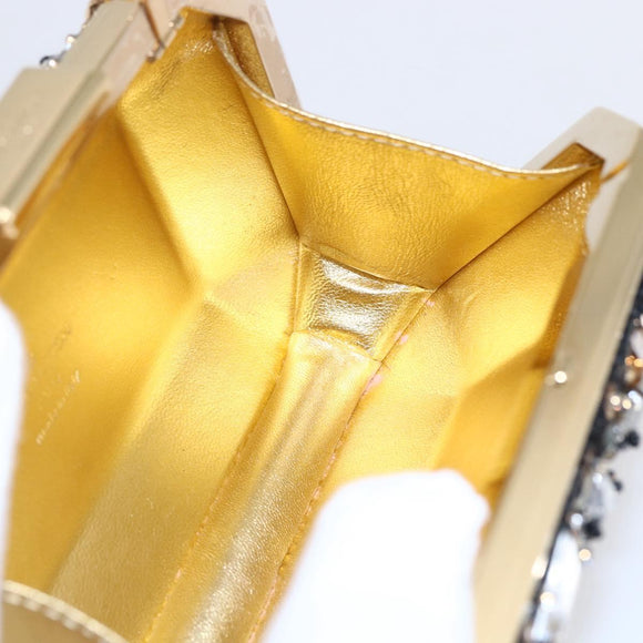 LOUIS VUITTON Beads Minodiere Shoulder Bag metal Gold LV Auth 154628SM