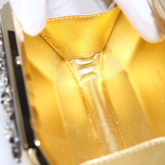 LOUIS VUITTON Beads Minodiere Shoulder Bag metal Gold LV Auth 154628SM