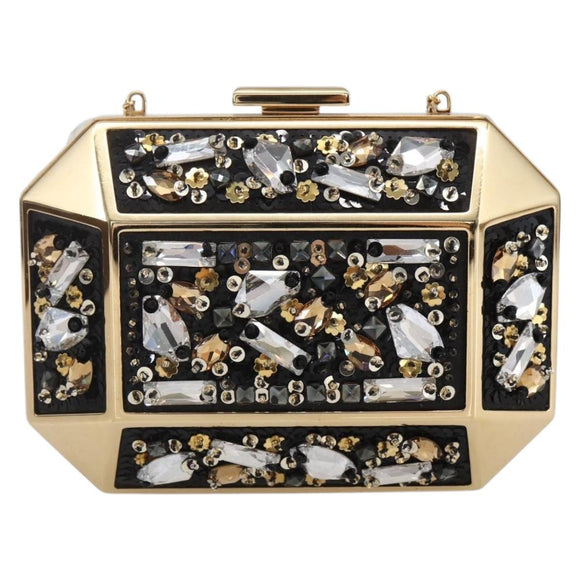 LOUIS VUITTON Beads Minodiere Shoulder Bag metal Gold LV Auth 154628SM