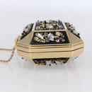 LOUIS VUITTON Beads Minodiere Shoulder Bag metal Gold LV Auth 154628SM-3