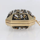 LOUIS VUITTON Beads Minodiere Shoulder Bag metal Gold LV Auth 154628SM-4