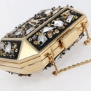 LOUIS VUITTON Beads Minodiere Shoulder Bag metal Gold LV Auth 154628SM-6