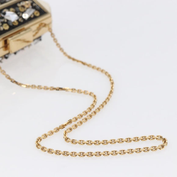 LOUIS VUITTON Beads Minodiere Shoulder Bag metal Gold LV Auth 154628SM