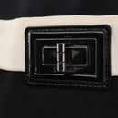 CHANEL 2.55 Chain Shoulder Bag Nylon Black Silver CC Auth 154629-18