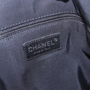 CHANEL 2.55 Chain Shoulder Bag Nylon Black Silver CC Auth 154629-19