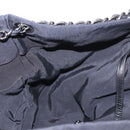 CHANEL 2.55 Chain Shoulder Bag Nylon Black Silver CC Auth 154629-21