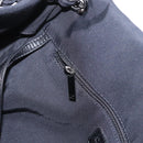 CHANEL 2.55 Chain Shoulder Bag Nylon Black Silver CC Auth 154629-22