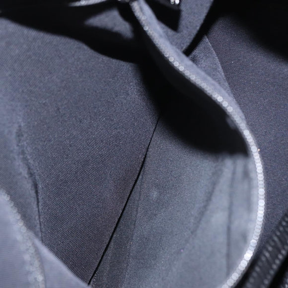 CHANEL 2.55 Chain Shoulder Bag Nylon Black Silver CC Auth 154629