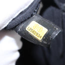 CHANEL 2.55 Chain Shoulder Bag Nylon Black Silver CC Auth 154629-11