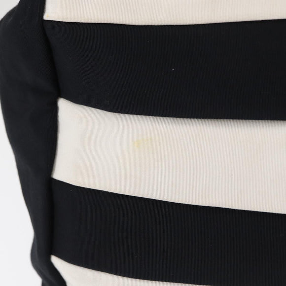 CHANEL 2.55 Chain Shoulder Bag Nylon Black Silver CC Auth 154629