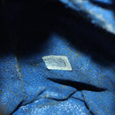 CHANEL Chain Bicolore Shoulder Bag Lamb Skin Blue Gold CC Auth 154630-12