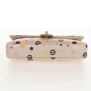 CHANEL Chain Shoulder Bag Satin Pink Gold CC Auth 154632V-5