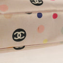 CHANEL Chain Shoulder Bag Satin Pink Gold CC Auth 154632V-6