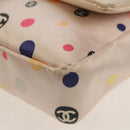 CHANEL Chain Shoulder Bag Satin Pink Gold CC Auth 154632V-17