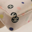 CHANEL Chain Shoulder Bag Satin Pink Gold CC Auth 154632V-18