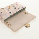 CHANEL Chain Shoulder Bag Satin Pink Gold CC Auth 154632V-21