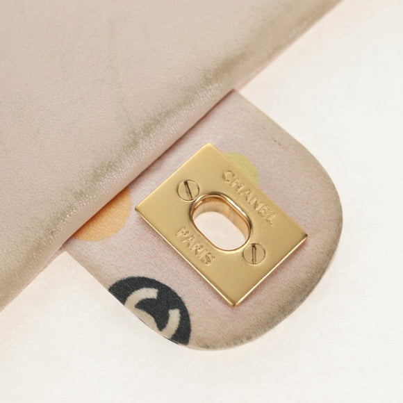 CHANEL Chain Shoulder Bag Satin Pink Gold CC Auth 154632V