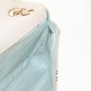 CHANEL Chain Shoulder Bag Satin Pink Gold CC Auth 154632V-25