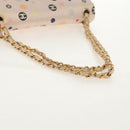 CHANEL Chain Shoulder Bag Satin Pink Gold CC Auth 154632V-7