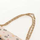 CHANEL Chain Shoulder Bag Satin Pink Gold CC Auth 154632V-15