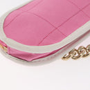 CHANEL Racket case Canvas Pink CC Auth 154633SM-11