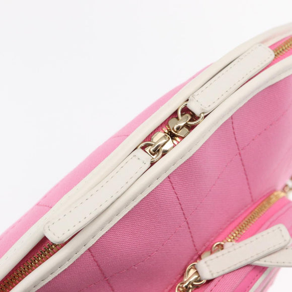 CHANEL Racket case Canvas Pink CC Auth 154633SM