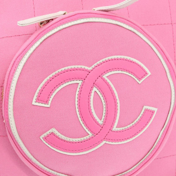 CHANEL Racket case Canvas Pink CC Auth 154633SM