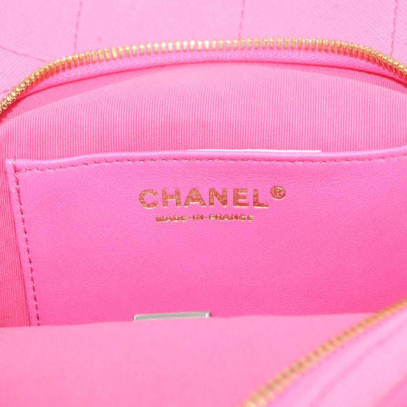 CHANEL Racket case Canvas Pink CC Auth 154633SM