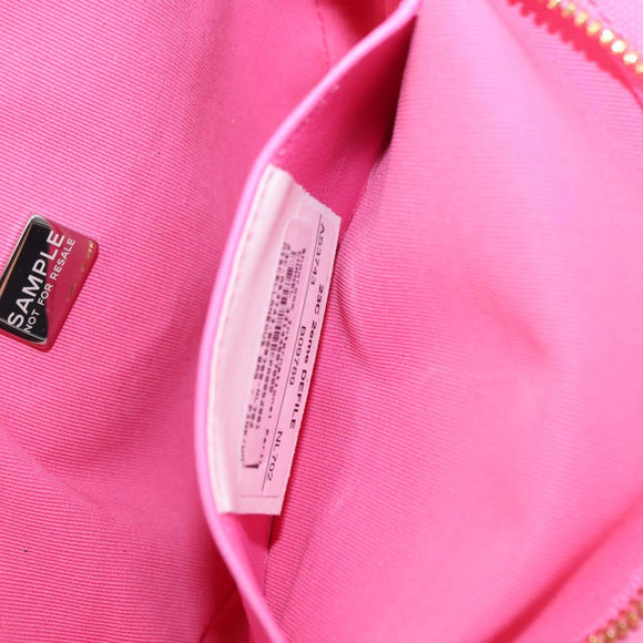 CHANEL Racket case Canvas Pink CC Auth 154633SM