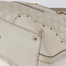 GUCCI GG Canvas Guccissima Tote Bag Leather Ivory Gold 145998 Auth 154640-9
