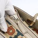 GUCCI GG Canvas Guccissima Tote Bag Leather Ivory Gold 145998 Auth 154640-10