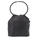 GUCCI Hand Bag Leather Black Silver 001 3738 Auth 154641-1