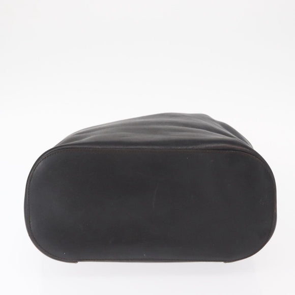 GUCCI Hand Bag Leather Black Silver 001 3738 Auth 154641