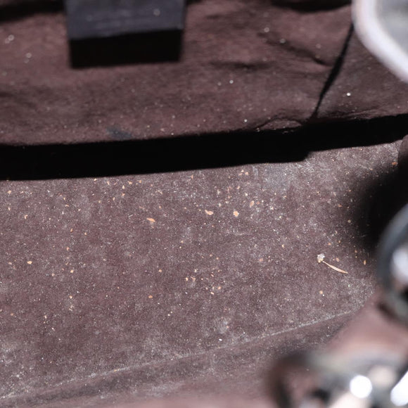 GUCCI Hand Bag Leather Black Silver 001 3738 Auth 154641