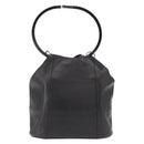 GUCCI Hand Bag Leather Black Silver 001 3738 Auth 154641-13