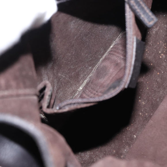 GUCCI Hand Bag Leather Black Silver 001 3738 Auth 154641