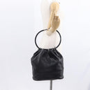 GUCCI Hand Bag Leather Black Silver 001 3738 Auth 154641-23