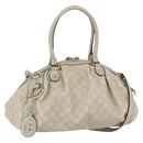 GUCCI GG Canvas Guccissima Sukey Hand Bag 2way Ivory Gold 223974 Auth 154642-1