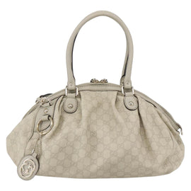 GUCCI GG Canvas Guccissima Sukey Hand Bag 2way Ivory Gold 223974 Auth 154642 - 0