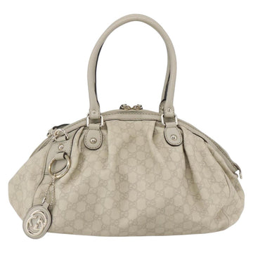 GUCCI GG Canvas Guccissima Sukey Hand Bag 2way Ivory Gold 223974 Auth 154642 - 0