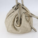 GUCCI GG Canvas Guccissima Sukey Hand Bag 2way Ivory Gold 223974 Auth 154642-4