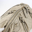 GUCCI GG Canvas Guccissima Sukey Hand Bag 2way Ivory Gold 223974 Auth 154642-6